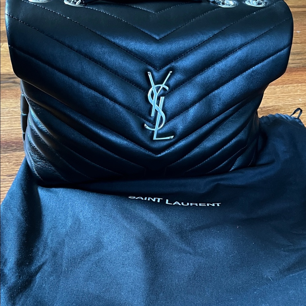 Saint Laurent Black Quilted Shoulder Bag